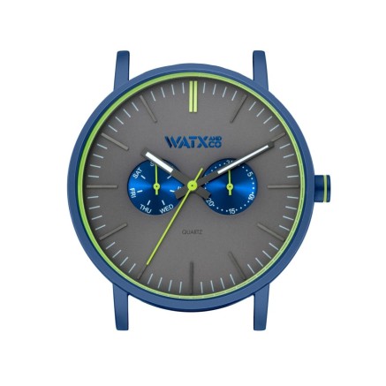 Orologio Unisex Watx & Colors WXCA2726 Azzurro Grigio (Ø 44 mm)