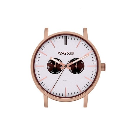 Horloge Uniseks Watx & Colors WXCA2735 Grijs Roze Zilverkleurig (Ø 44