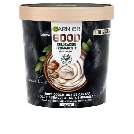 Coloración Permanente en Crema Garnier Good Nº 1.10 Negro Midnight 2