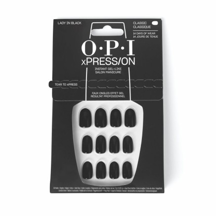 Uñas Postizas Opi Lady in Black Lady In Black 30 piezas