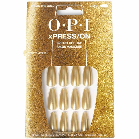 Unghie Finte Opi Break the Gold 30 Pezzi