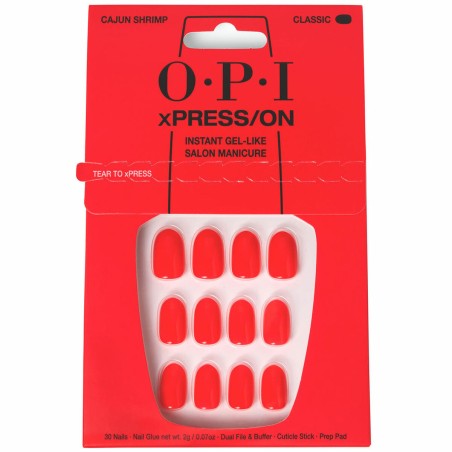 Uñas Postizas Opi Cajun Shrimp Cajun Shrimp 30 piezas