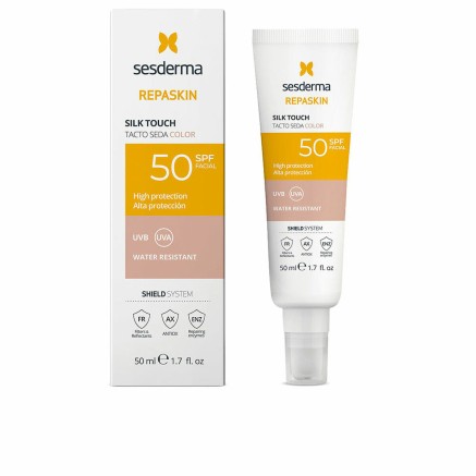 Protector Solar con Color Sesderma REPASKIN Spf 50 50 ml Sedoso