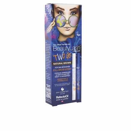 Teinture pour Cils RefectoCil BeautyLash Two Go Natural Brown 2 Pièce