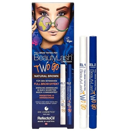 Eyelash Dye RefectoCil BeautyLash Two Go Natural Brown 2 Pieces 2