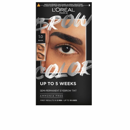 Augenbrauenfärber L'Oreal Make Up BROW COLOR Nº 1.0 Black Semi-perma