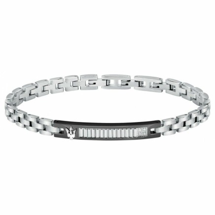 Herrenarmreif Maserati Edelstahl 21,5 cm Silberfarben