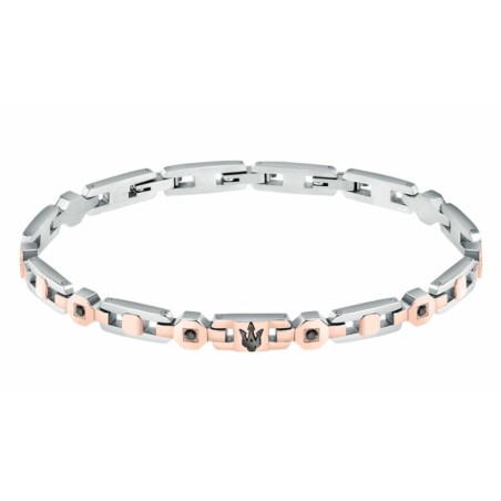 Bracelet Homme Maserati Acier inoxydable 21,5 cm Argenté