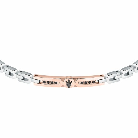 Herrenarmreif Maserati Edelstahl 21,5 cm Silberfarben