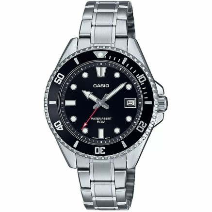 Orologio Uomo Casio MDV-10D-1A1VEF Nero Argentato