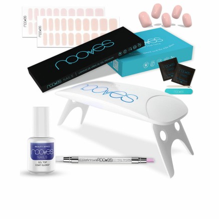 Set de Manicura Nooves Premium Rosa claro Láminas de Gel para Uñas 8