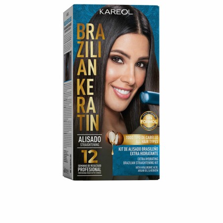 Set per Capelli Piastra Chimica Kareol BRAZILIAN KERATIN Idratazione p