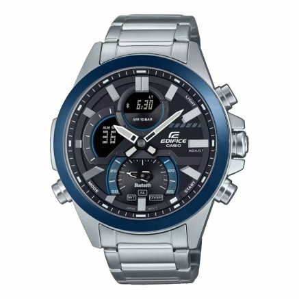 Orologio Uomo Casio ECB-30DB-1AEF Nero Argentato