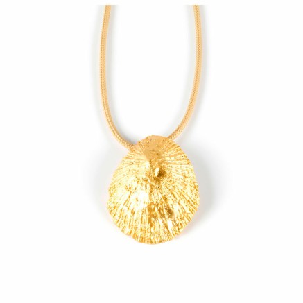 Damenhalskette Shabama Calobra Cool Messing Goldenes Blitzbad Nylon Be