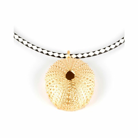 Ladies' Necklace Shabama Trenc Luxe Brass Flash gold-plated Leather 38