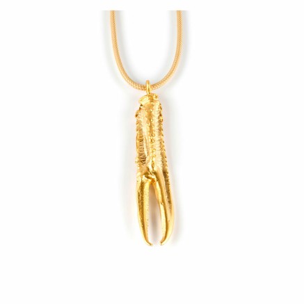 Ladies' Necklace Shabama Tuent Cool Brass Flash gold-plated Nylon Beig