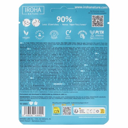Facial patches Iroha FUN SOS GRANOS 15 Units