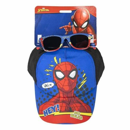 Set van pet en zonnebril Spider-Man Kinderen 2 Onderdelen