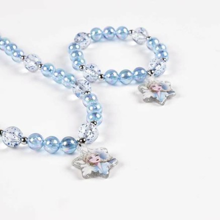 Set van Ketting en Armbanden Frozen Blauw 2 Onderdelen