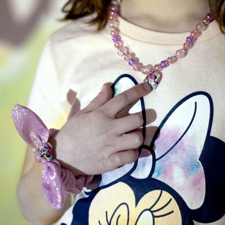 Set van Ketting en Armbanden Minnie Mouse Roze 2 Onderdelen