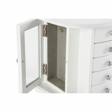 Box-Schmuckkästchen DKD Home Decor Samt Romantisch Spiegel Holz MDF (