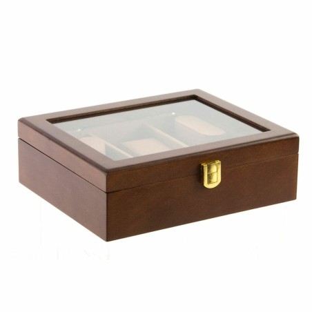 Doos-Juwelenkistje DKD Home Decor Bruin Hout Kristal Hout MDF 21 x 18
