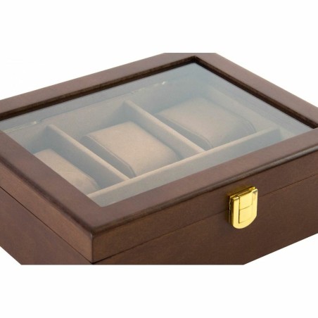 Doos-Juwelenkistje DKD Home Decor Bruin Hout Kristal Hout MDF 21 x 18