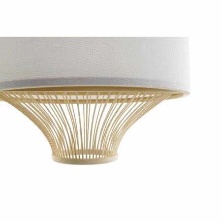 Deckenlampe DKD Home Decor Weiß Polyester Bambus (40 x 40 x 52 cm) 2