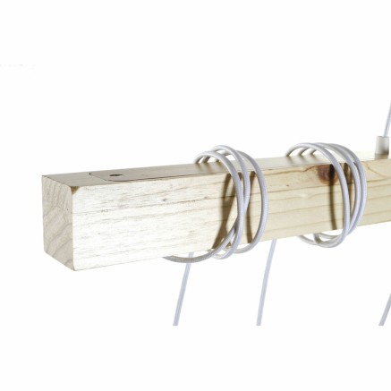 Lámpara de Techo DKD Home Decor Negro Metal Madera Blanco 220 V 50 W 2