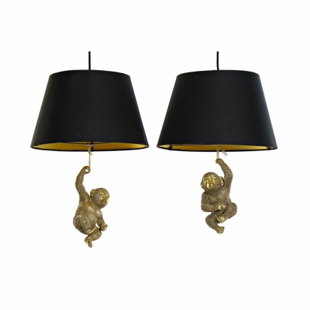 Suspension DKD Home Decor 35,5 x 35,5 x 51 cm Doré Résine Colonial 2