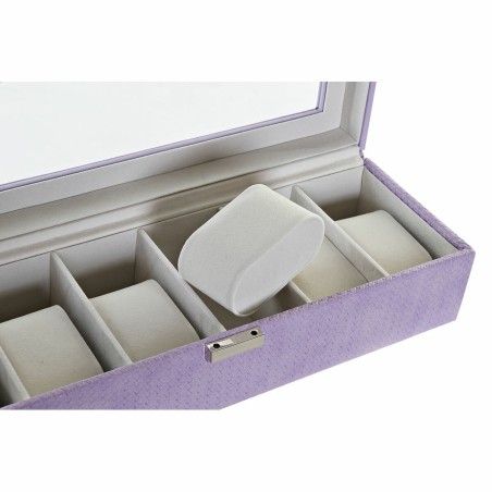 Caja-Joyero DKD Home Decor 8424001859894 33 x 11 x 9 cm Cristal Lila P