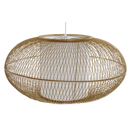 Deckenlampe DKD Home Decor Weiß natürlich Bambus 40 W 83 x 83 x 40 c