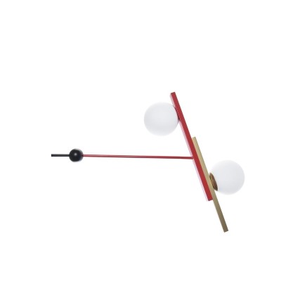 Deckenlampe DKD Home Decor Kristall Rot Schwarz Gold Metall Weiß (64