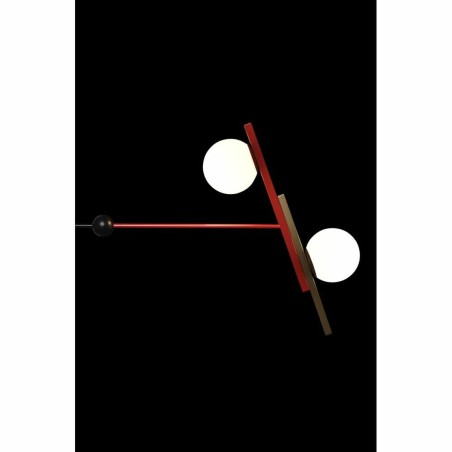 Lámpara de Techo DKD Home Decor Rojo Negro Dorado Blanco (64 x 20 x 1