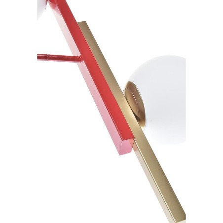 Lámpara de Techo DKD Home Decor Rojo Negro Dorado Blanco (64 x 20 x 1