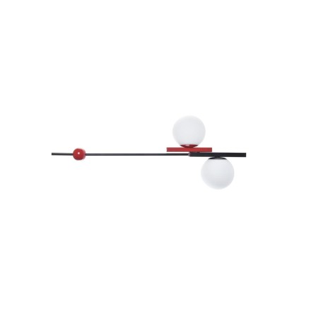 Lampadario DKD Home Decor Bianco Nero Rosso Metallo Cristallo 40 W 44
