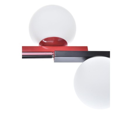 Plafondlamp DKD Home Decor Wit Zwart Rood Metaal Kristal 40 W 44 x 44