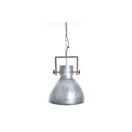 Ceiling Light DKD Home Decor Brown Silver Metal Mango wood 50 W 40 x 4
