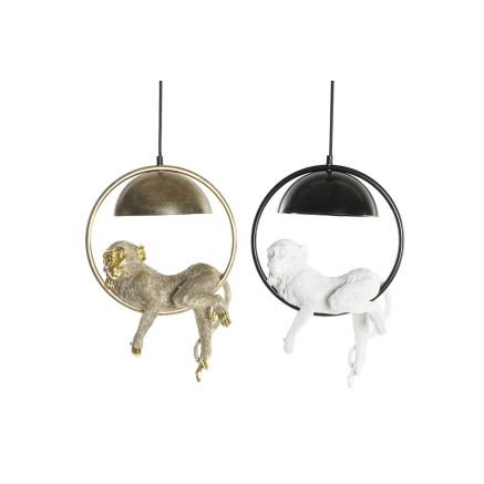 Plafondlamp DKD Home Decor Wit Gouden Metaal Hars 50 W 29,5 x 20 x 44,