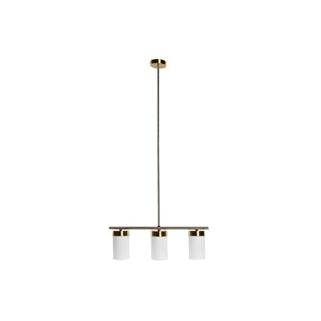 Lámpara de Techo DKD Home Decor Blanco Dorado Metal Cristal 60 x 15 x