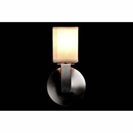 Wall Lamp DKD Home Decor Silver Metal Polyester White 220 V 40 W (12 x 2