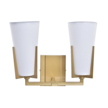 Applique DKD Home Decor Verre Doré Métal Polyester Blanc (30 x 18 x