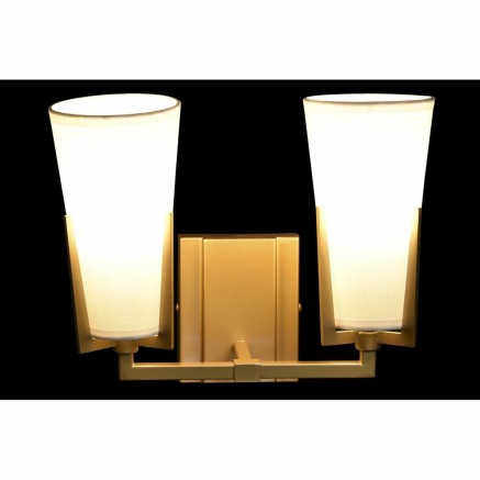 Applique DKD Home Decor Verre Doré Métal Polyester Blanc (30 x 18 x 2