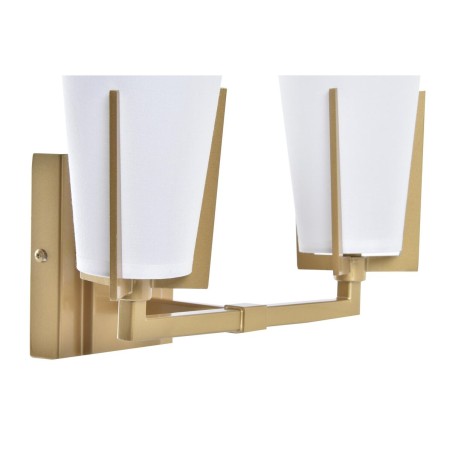 Lámpara de Pared DKD Home Decor Cristal Dorado Metal Poliéster Blanc