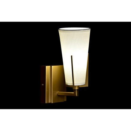 Wall Lamp DKD Home Decor 25W Golden Metal Polyester White 220 V (12 x 2