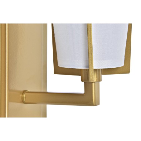 Muurlamp DKD Home Decor 25W Gouden Metaal Polyester Wit 220 V (12 x 14