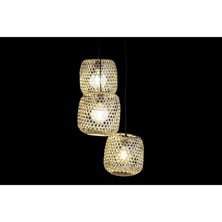 Deckenlampe DKD Home Decor 43 x 43 x 100 cm Schwarz Braun Bambus 50 W 2