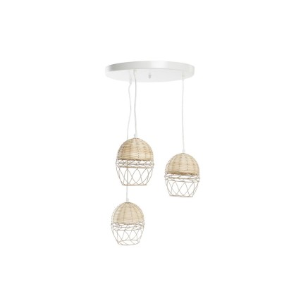 Deckenlampe DKD Home Decor Weiß Hellbraun 220 V 50 W (38 x 38 x 75 cm
