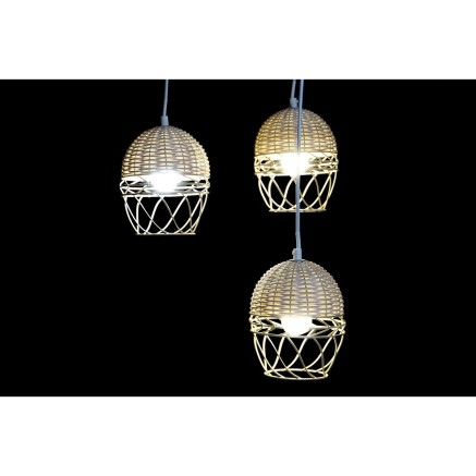 Deckenlampe DKD Home Decor Weiß Hellbraun 220 V 50 W (38 x 38 x 75 cm 2