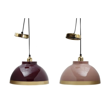 Deckenlampe DKD Home Decor 33 x 33 x 24 cm Rosa Metall Lila 50 W (2 St